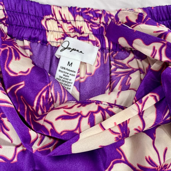 Japna • Women’s Boho Purple Rayon Floral Faux Wrap Midi Skirt M NWOT - Picture 6 of 6